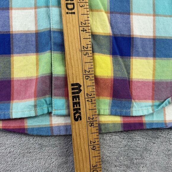 Jack Wills Shirt Mens Medium Multicolor Plaid England Long Sleeve Button Up Logo - Picture 11 of 13